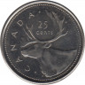 Монета. Канада. 25 центов 2002 год. 50 лет правления Елизаветы II.(P) рев.