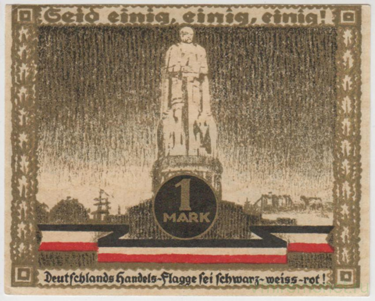 Бона. Нотгельд. Германия. Гамбург. Неделя культуры и спорта. 1 марка 1921 год. 539.3.3.