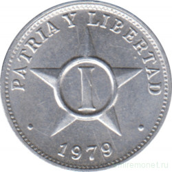 Монета. Куба. 1 сентаво 1979 год.