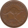 Монета. Австралия. 1/2 пенни 1959 год. ав.