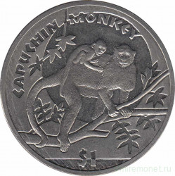 Монета. Сьерра-Леоне. 1 доллар 2009 год. Капуцин.