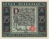 Бона. Нотгельд. Германия. Город Остерфельд. 75 пфеннигов 1921 год. Вариант 1033.2.3.1. ав.