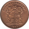 Монета. Южно-Африканская республика. 2 цента 1997 год. ав.