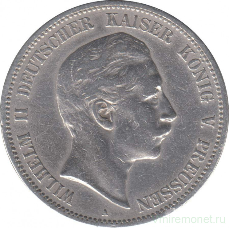 Монета. Германская империя. Пруссия. 5 марок 1895 год.