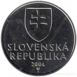 Монета. Словакия. 5 крон 2004 год. 