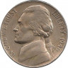 Аверс. Монета. США. 5 центов 1946 год.
