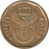 Монета. Южно-Африканская республика (ЮАР). 10 центов 2004 год. ав.