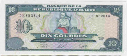 Банкнота. Гаити. 10 гурдов 1999 год. Тип 256а.