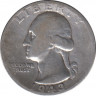 Монета. США. 25 центов 1943 год. ав.