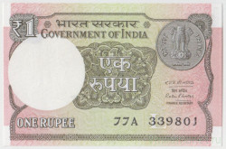 Банкнота. Индия. 1 рупия 2016 год. Тип 116b.
