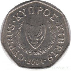 Монета. Кипр. 50 центов 2004 год.
