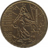 Монета. Франция. 10 центов 2001 год. ав.