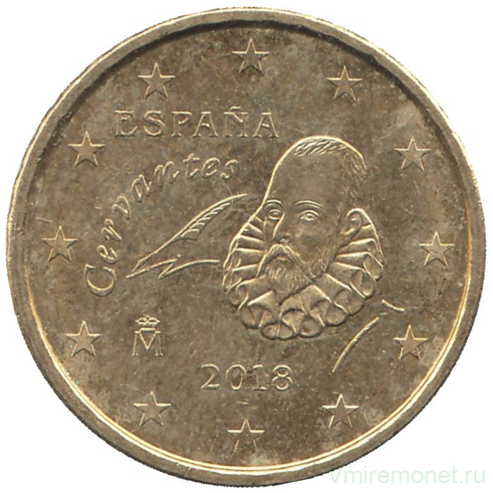 Монета. Испания. 10 центов 2018 год. 