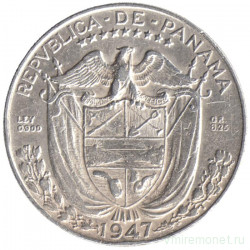 Монета. Панама. 1/4 бальбоа 1947 год.
