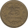 Монета. Парагвай. 25 сентимо 1951 год. рев.