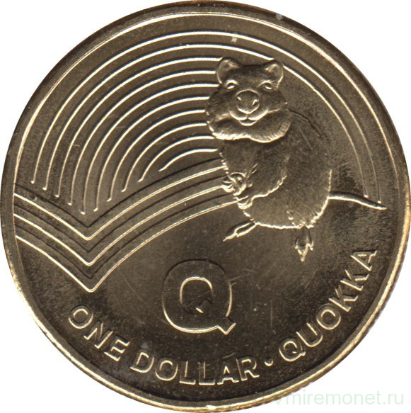 Монета. Австралия. 1 доллар 2019 год.  Английский алфавит. Буква "Q".