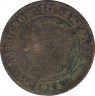 Монета. Франция. 2 сантима 1854 год. А. ав.