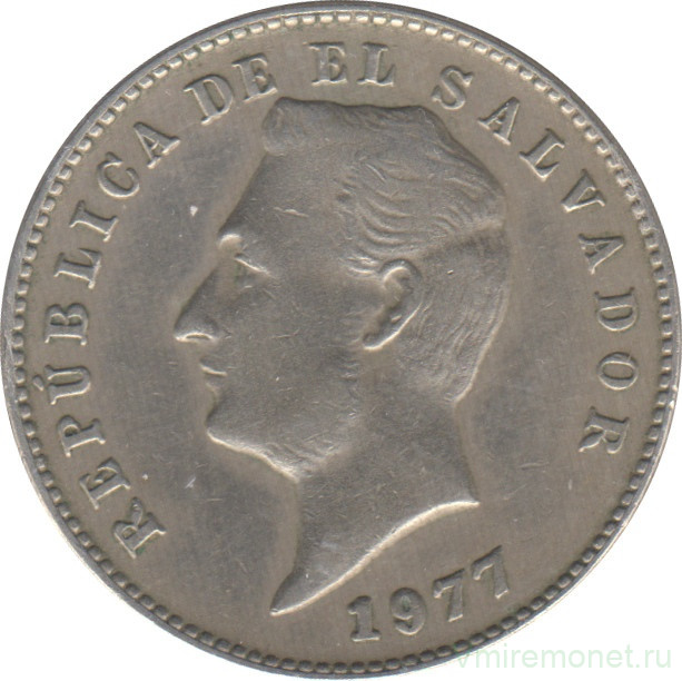 Монета. Сальвадор. 10 сентаво 1977 год.