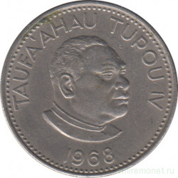 Монета. Тонга. 10 сенити 1968 год.
