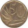Монета. Южно-Африканская республика (ЮАР). 50 центов 2016 год. рев.