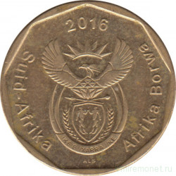 Монета. Южно-Африканская республика (ЮАР). 50 центов 2016 год.
