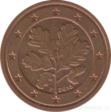 Монета. Германия. 2 цента 2013 год. (F).