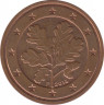 Монета. Германия. 2 цента 2013 год. (F). ав.