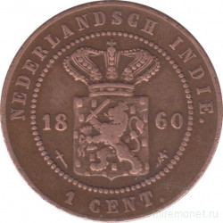 Монета. Нидерландская Ост-Индия. 1 цент 1860 год.