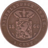 Монета. Нидерландская Ост-Индия. 1 цент 1860 год. ав.