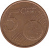 Монета. Италия. 5 центов 2002 год. рев.