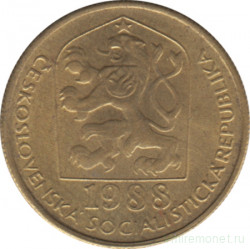 Монета. Чехословакия. 20 геллеров 1988 год.