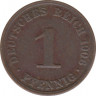 Монета. Германия (Германская империя 1871-1922). 1 пфенниг 1906 год. (А). ав.