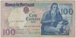 Банкнота. Португалия. 100 эскудо 1985 год. Тип 178d (3).