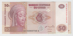 Банкнота. Конго. 50 франков 2007 год.