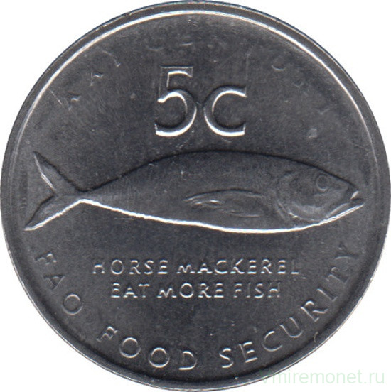 Монета. Намибия. 5 центов 2000 год. ФАО.