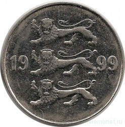 Монета. Эстония. 20 сенти 1999 год.
