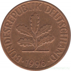 Монета. ФРГ. 2 пфеннига 1996 год. Монетный двор - Берлин (A).