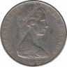 Монета. Новая Зеландия. 10 центов 1982 год. ав.