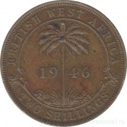Монета. Британская Западная Африка. 2 шиллинга 1946 год. H.