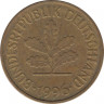 Монета. ФРГ. 5 пфеннигов 1996 год. Монетный двор - Гамбург (J). ав.