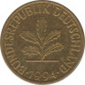  Монета. ФРГ. 10 пфеннигов 1994 год. Монетный двор - Штутгарт (F). ав.