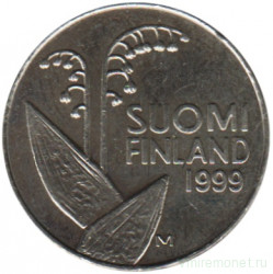 Монета. Финляндия. 10 пенни 1999 год.