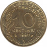 Монета. Франция. 10 сантимов 1998 год. ав.