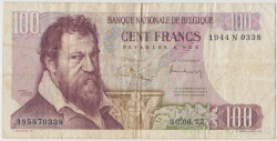 Банкнота. Бельгия. 100 франков 1972 год. Тип 134b (2).