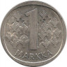 Монета. Финляндия. 1 марка 1992 год. рев