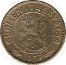 Аверс. Монета. Финляндия. 10 марок 1952 год.