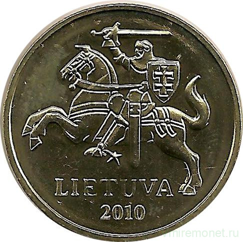 Монета. Литва. 20 центов 2010 год.