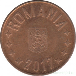 Монета. Румыния. 5 бань 2017 год.