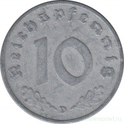 Монета. Германия. Третий Рейх. 10 рейхспфеннигов 1940 год. Монетный двор - Мюнхен (D).