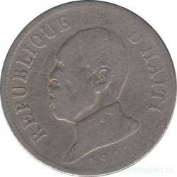 Монета. Гаити. 20 сантимов 1907 год.